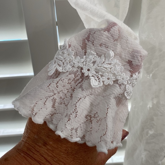 CLAIRE PETTIBONE BLOSSOM 2 size large lace intimates heirloom lingerie Robe - Picture 5 of 14